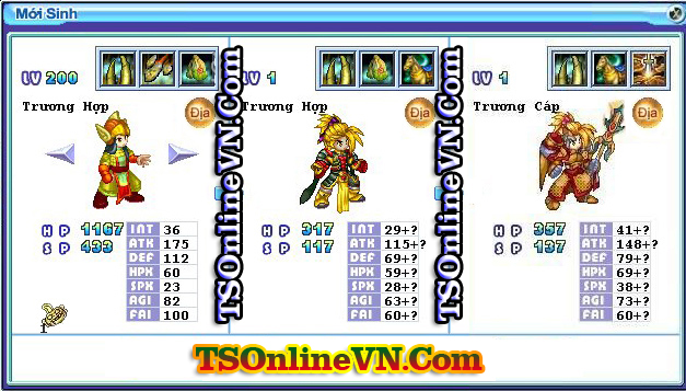 TS Online Mobile: Tổng hợp tất cả Pet Địa chuyển sinh 1 và 2 đầy đủ nhất