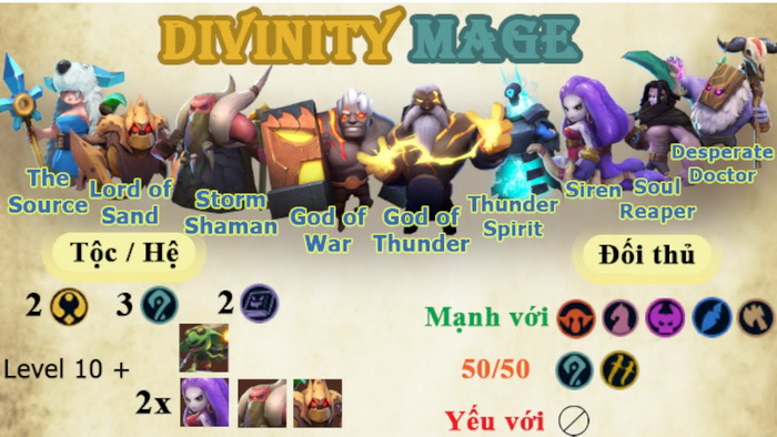 Auto Chess Mobile: Hướng dẫn đội hình Divinity Mage hủy diệt Top 1 về cuối trận