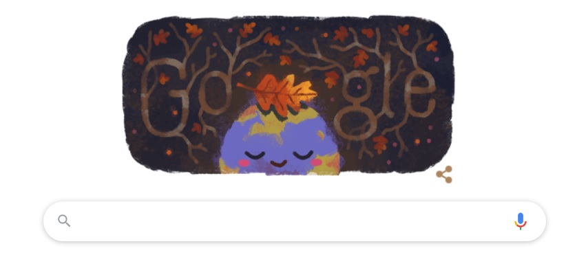 Mùa thu 2019 được thông báo trên Google Doodle ở Bắc bán cầu bắt đầu khi nào?