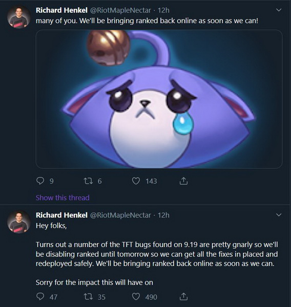 Đấu Trường Chân Lý tạm đóng đấu Xếp Hạng do cập nhật 9.19 lỗi bug ngập tràn