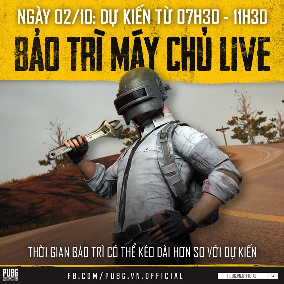 PUBG PC: Chi tiết lịch bảo trì ngày 2.10.2019