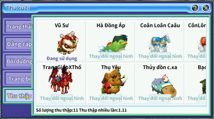 TS Online Mobile: Hướng dẫn hệ thống Thú Cưỡi và cách bồi dưỡng, gắn trang bị và nâng cấp