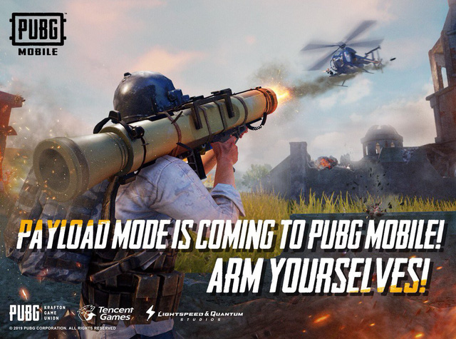 PUBG Mobile chuẩn bị cập nhật chế độ Payload, thoải mái xài vũ khí hạng nặng và đi trực thăng