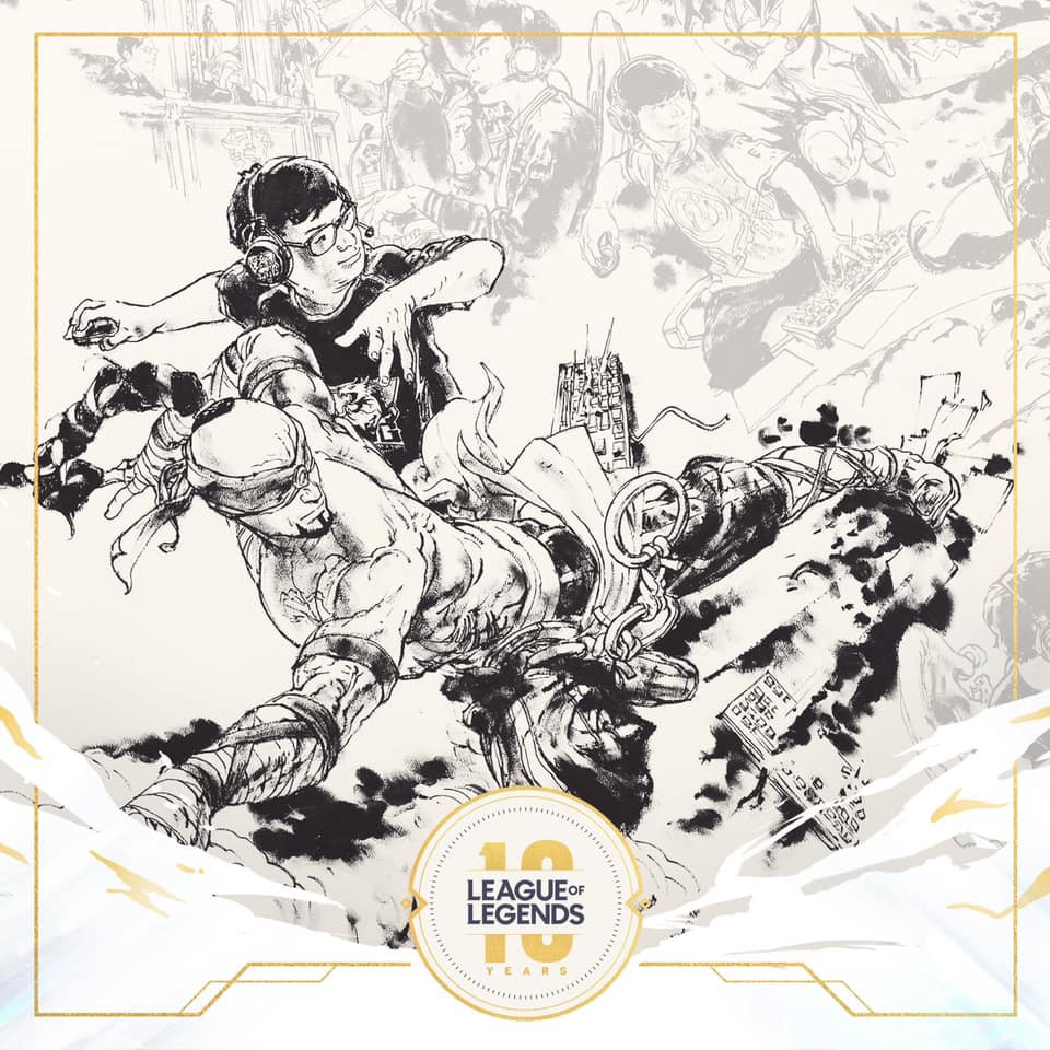 LMHT: SofM bất ngờ xuất hiện trong bức vẽ kỷ niệm 10 năm của Riot Games