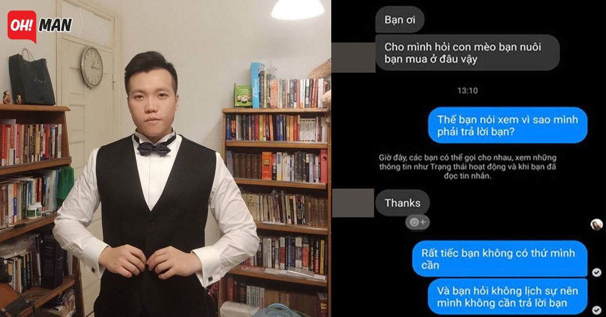 Hỏi mua mèo, cô gái bị chàng trai đáp: "Vì sao mình phải trả lời bạn?"