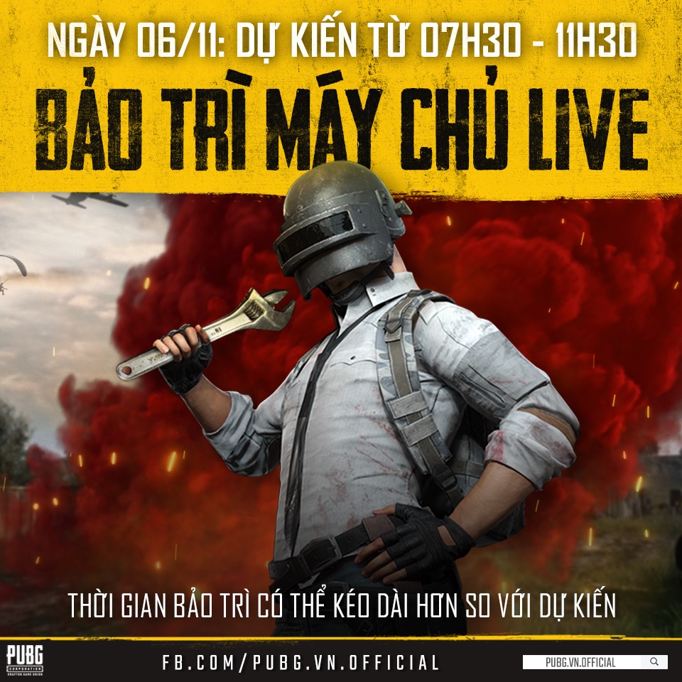 PUBG PC: Chi tiết lịch bảo trì ngày 6.11.2019