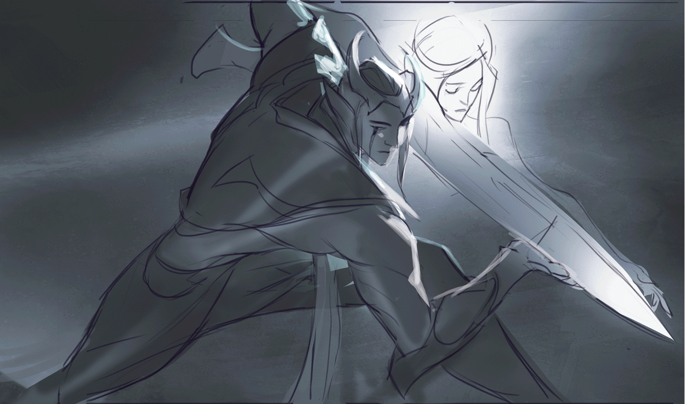 LMHT: Tìm hiểu quá trình tạo nên hình nền của Song Nguyệt Chiến Binh Aphelios 7