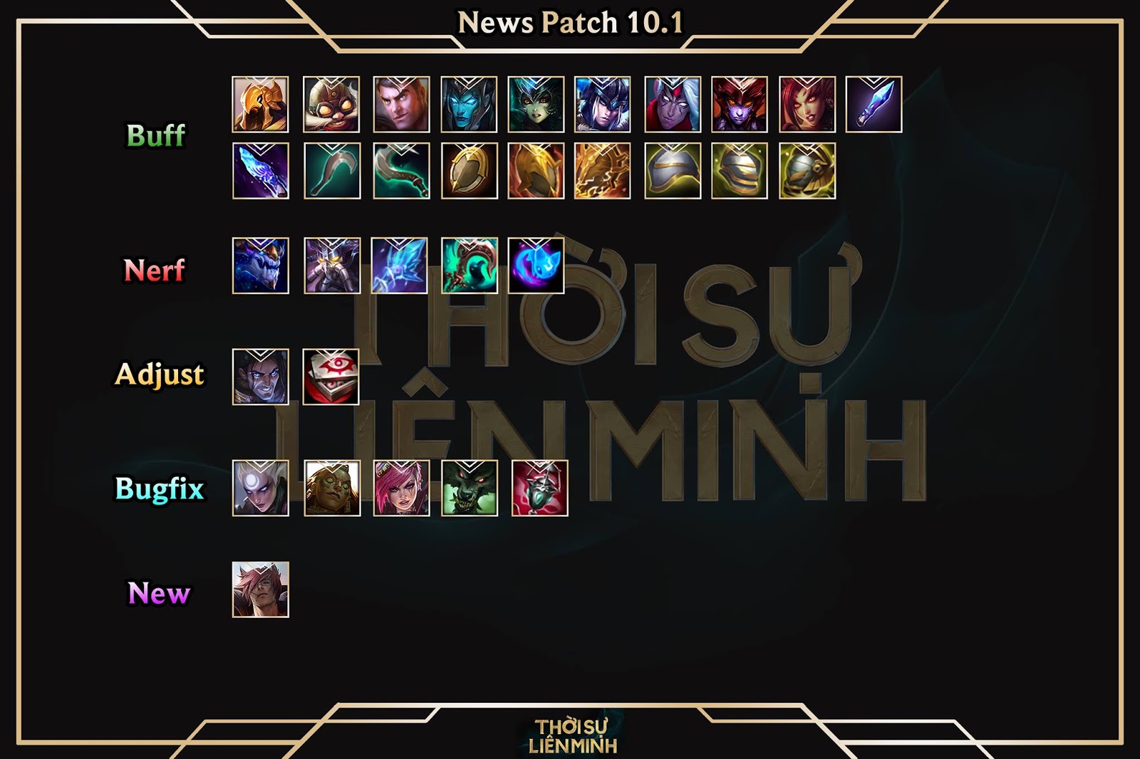 LMHT - Chi tiết bản cập nhật 10.1 và ngày cập nhật trên máy chủ chính thức