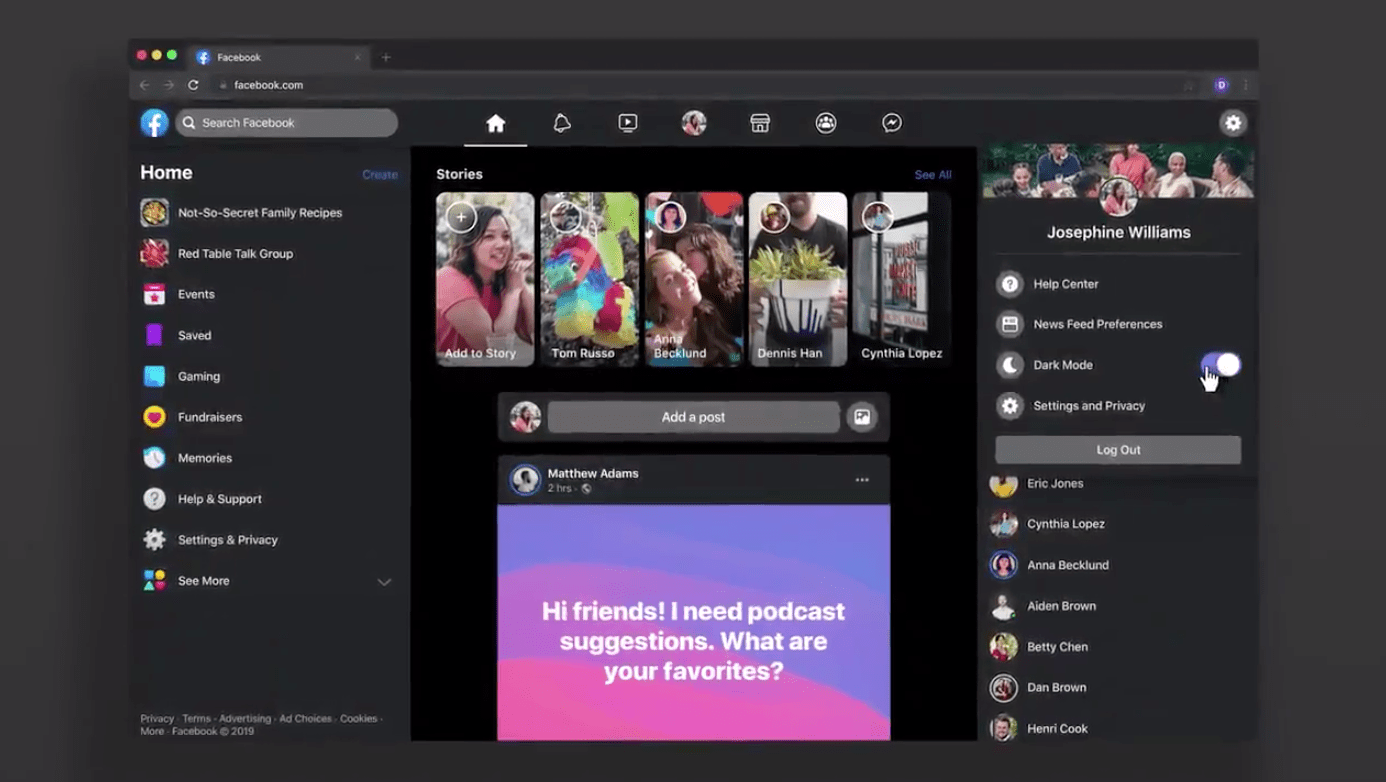 Facebook sẽ triển khai chế độ Dark Mode "chính chủ" vào tháng 3/2020