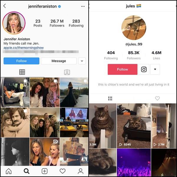 Giao diện mới của TikTok bị cáo buộc bắt chước gần giống hệt Instagram