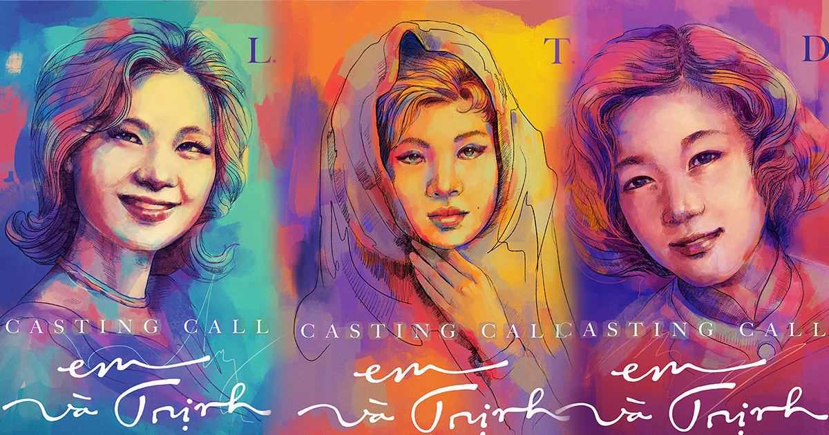 Em và Trịnh - Tựa phim về cố nhạc sĩ Trịnh Công Sơn tung poster 5 nàng thơ cần tìm