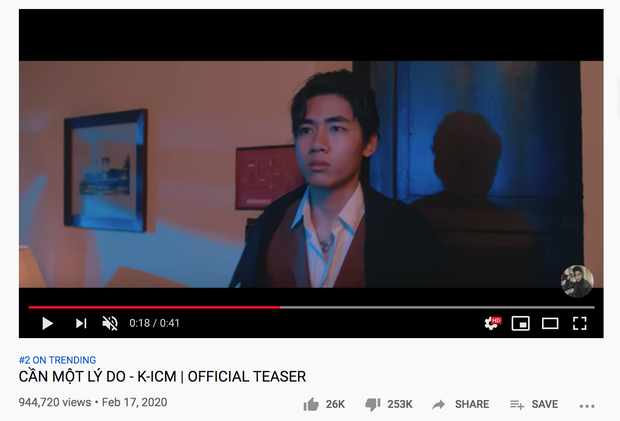 Teaser của K-ICM lên thẳng top 2 trending sau 12 tiếng với lượng dislike gấp 10 lần like, toàn bộ bình luận chỉ có... "From Jack With Love"