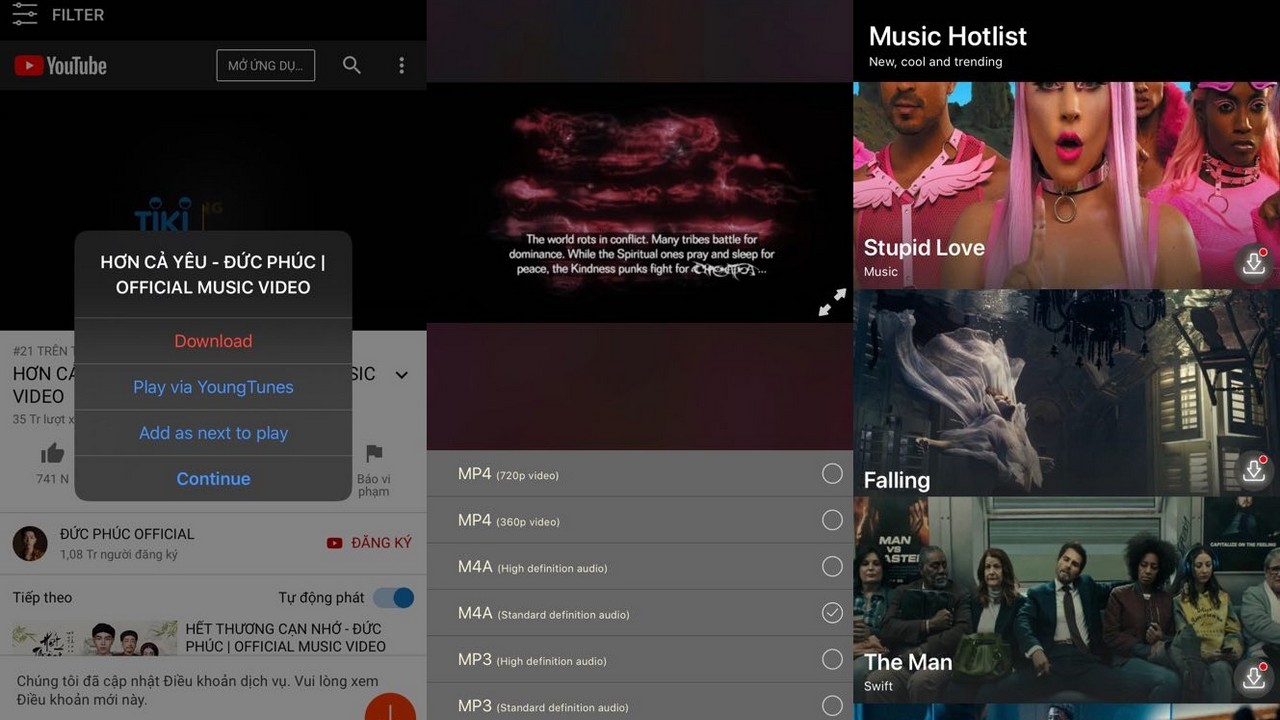 Ứng dụng YoungTunes - nghe nhạc YouTube trên iPhone khi tắt màn hình