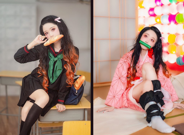 Ngắm nhìn Nezuko cực dễ thương trong một cosplay của nữ cosplay-er Tiểu Nhu