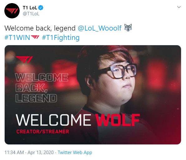 LMHT: Wolf chính thức về chung mái nhà với Faker thêm một lần nữa