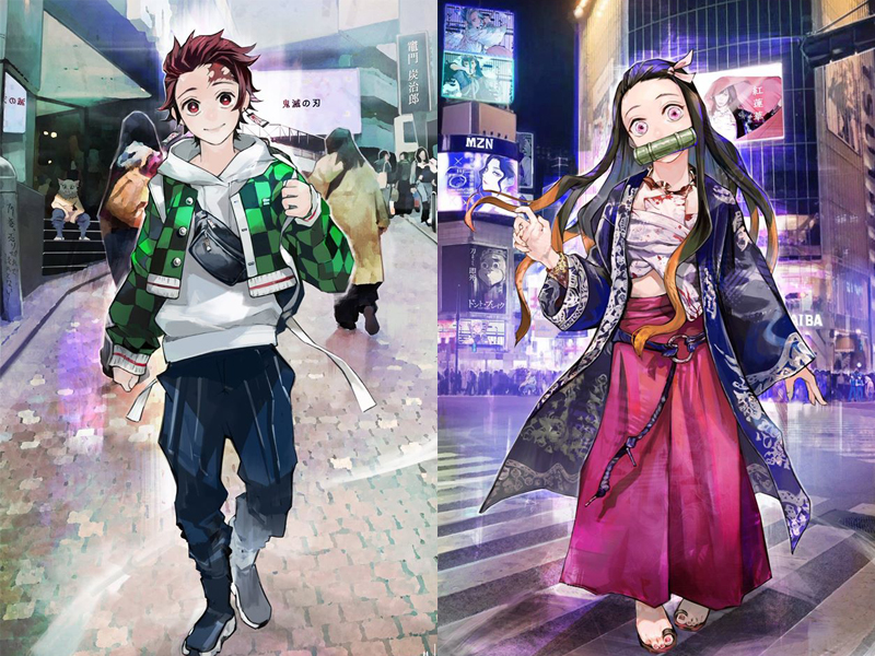 Ngắm nhìn những nhân vật Kimetsu no Yaiba "xuyên không" đến thời hiện đại với tạo hình cực chất