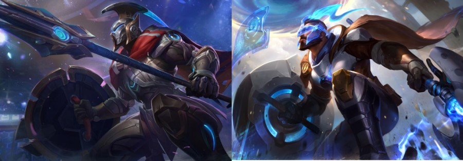 Vừa ra mắt bộ skin mới, Riot Games lại bị game thủ chê vì sử dụng lại skin cũ và tô màu làm giá