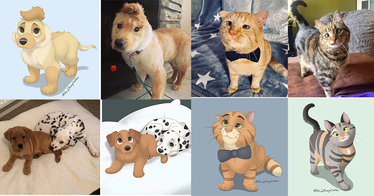 Loạt ảnh chàng hoạ sĩ biến thú cưng thành nhân vật hoạt hình đáng yêu vô đối