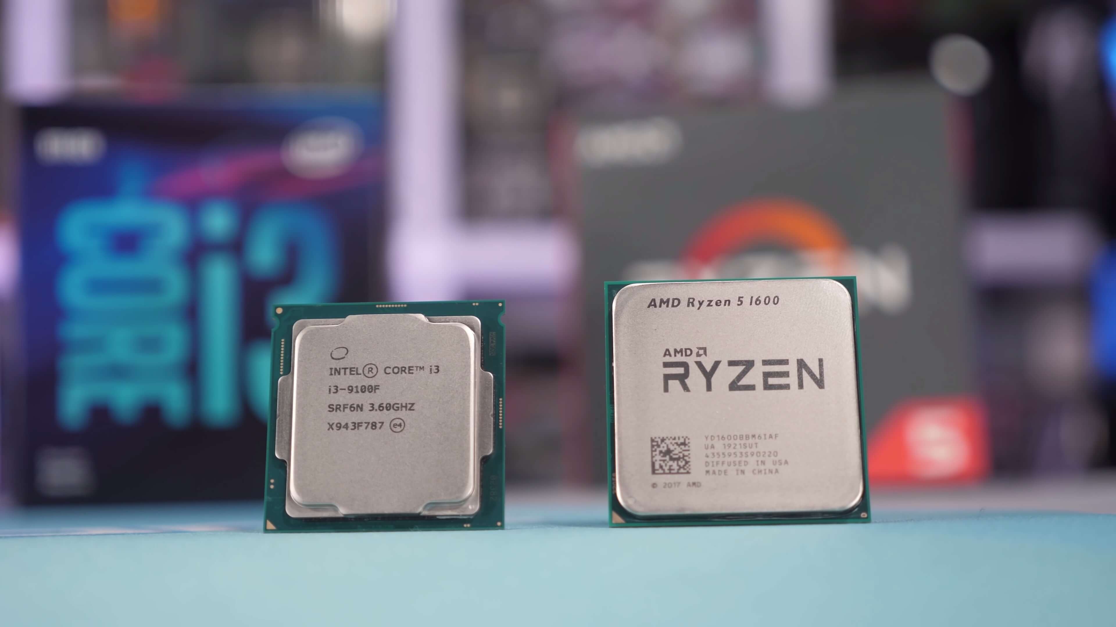 So sánh hiệu năng CPU Intel Core i3-9100F vs Ryzen 5 1600 AF