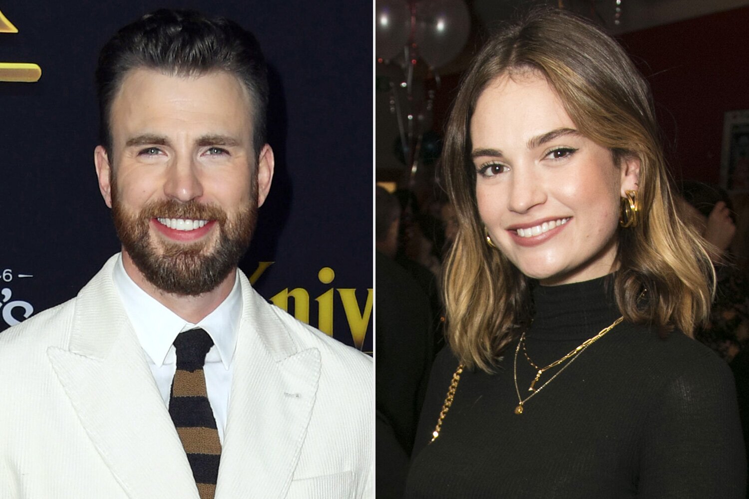 Nghi vấn Captain America Chris Evans hẹn hò Lily James