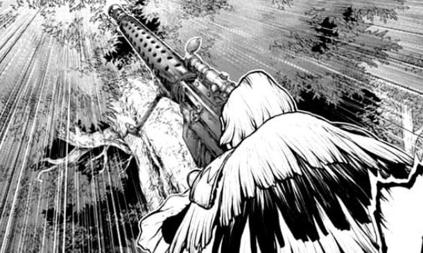 Spoiler Dr.Stone chap 159: Stanley xả cả băng đạn vào Senku!