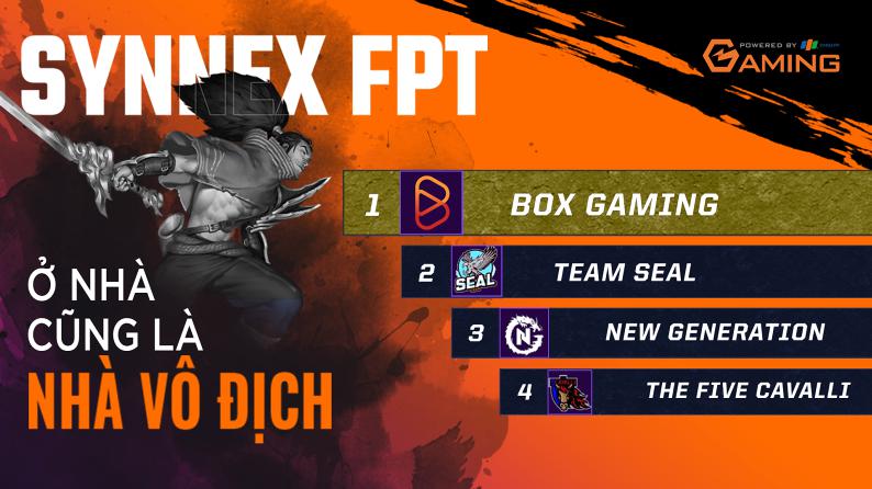 Box Gaming lên ngôi vô địch tại Synnex FPT Gaming