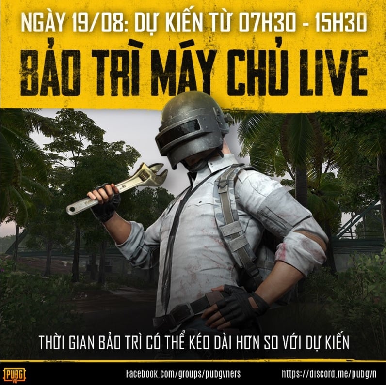 PUBG PC: Chi tiết lịch bảo trì ngày 19/8/2020