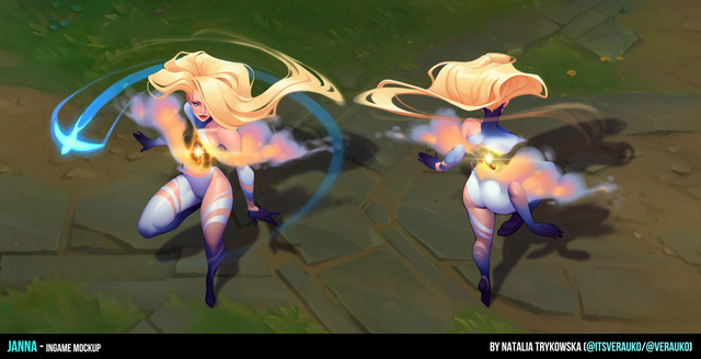 LMHT: Bất ngờ xuất hiện tạo hình cực "lực điền" của Janna do người hâm mộ thực hiện