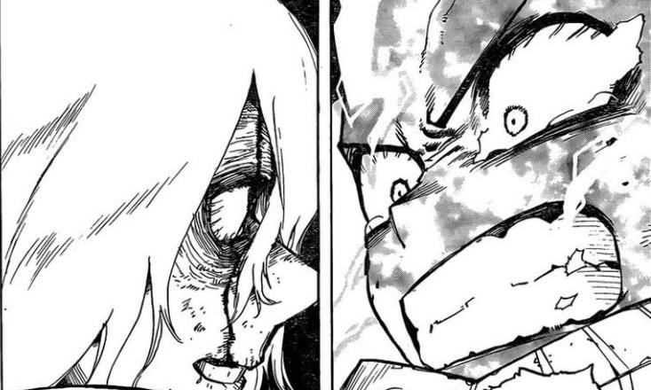 Spoiler My Hero Academia chap 282: Shigaraki liên tục lập công. Aizawa mất chân, Deku bị cắn nát tay