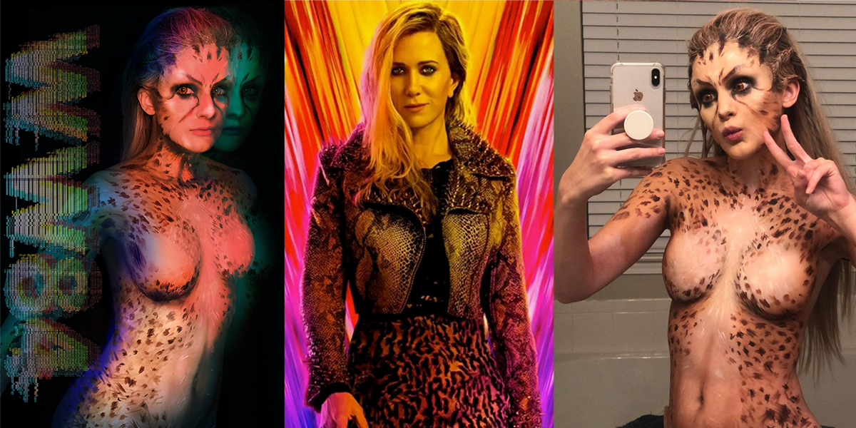Fan cứng của Wonder Woman 1984 khoả thân, cosplay Cheetah bằng body-paiting đầy ấn tượng