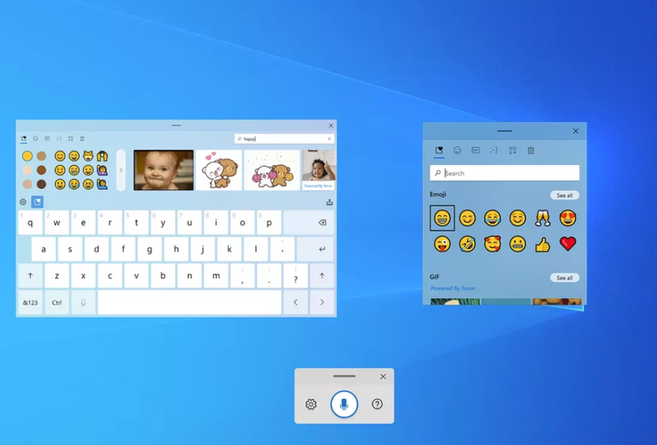 Windows 10 giới thiệu tính năng bàn phím cảm ứng mới với GIF, icon mới và nhập văn bản bằng giọng nói 