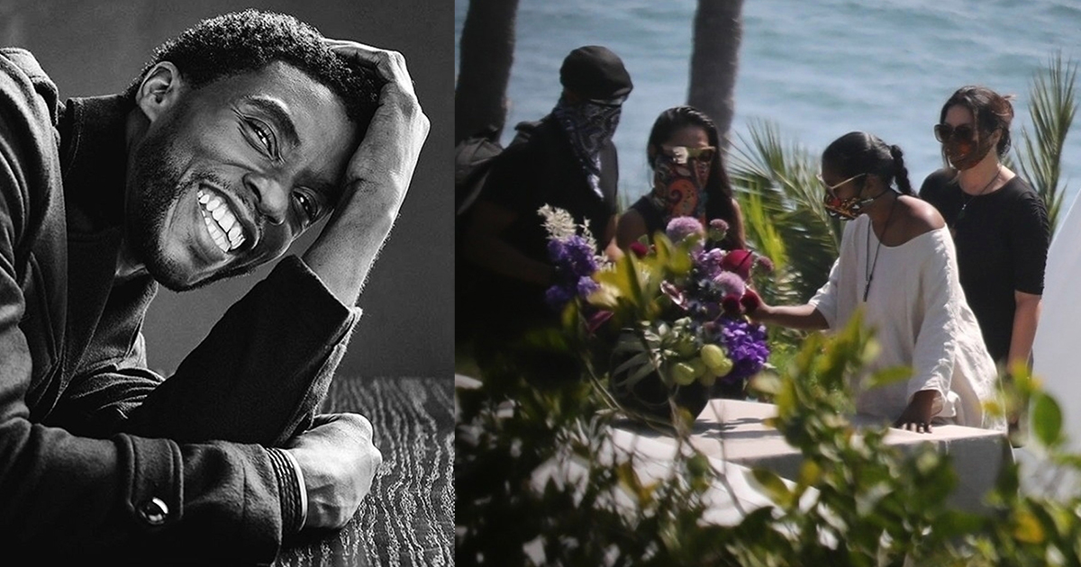 Hé lộ hình ảnh hiếm hoi về đám tang của Chadwick Boseman