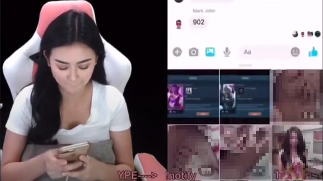 Nữ streamer Mobile Legends: Bang Bang bất ngờ bị lộ ảnh nóng ngay trên sóng stream