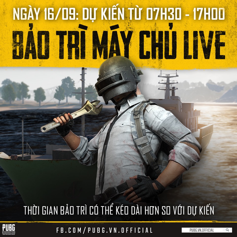 PUBG PC: Thời gian hoàn thành bảo trì ngày 16/9 cũng một số thông tin về bản Update 8.3