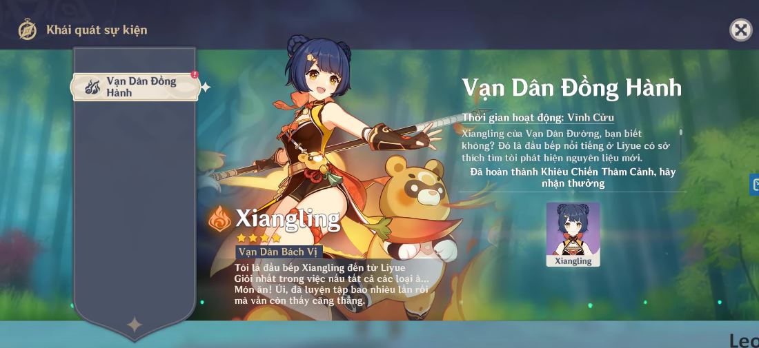 Genshin Impact: Hướng dẫn cách lấy Xiangling miễn phí từ sự kiện trong game