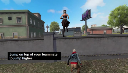 Free Fire: Team Boost Cho phép người chơi nhảy lên đầu đồng đội của họ để bật cao hơn