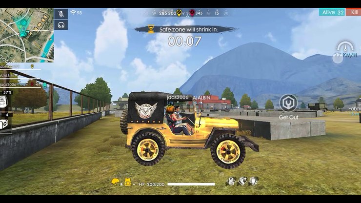 Free Fire: Top 5 phương tiện nhanh nhất trong trò chơi