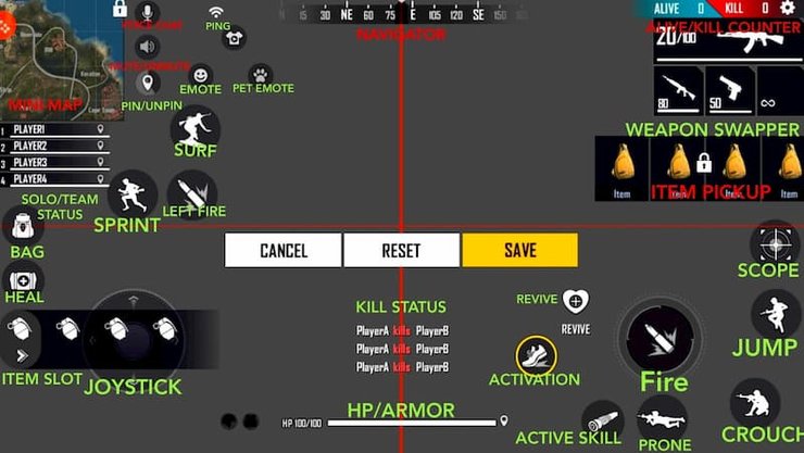 Free Fire: Hướng dẫn thiết lập cài đặt HUD một cách thuận tiện nhất 
