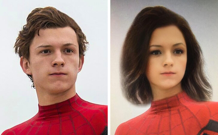 Giật mình với loạt ảnh chuyển giới của các siêu anh hùng