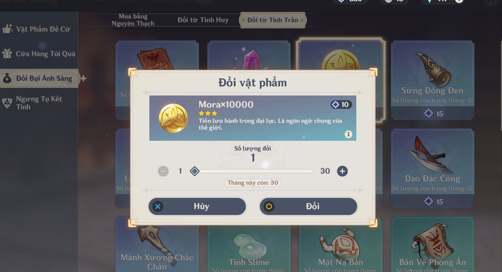 Genshin Impact: Hướng dẫn cách farm Mora vàng đơn giản nhất cho mọi cấp thám hiểm