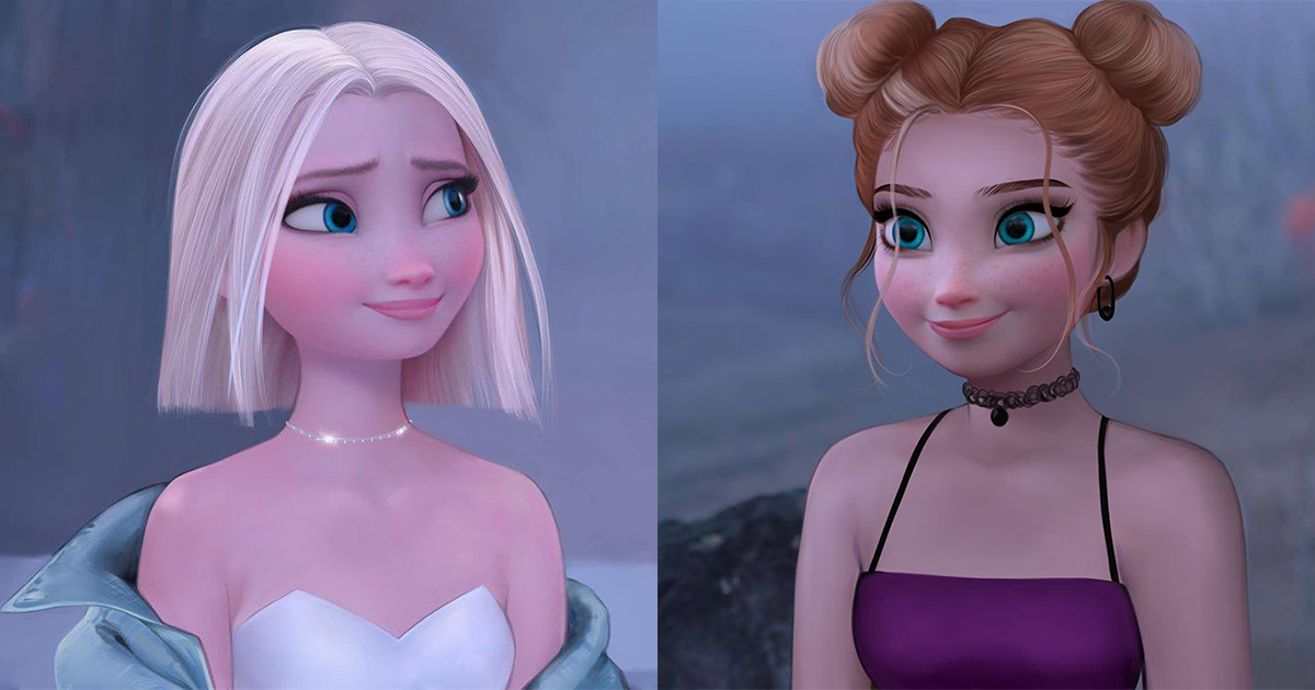 Các nhân vật Disney sẽ ra sao khi được vẽ theo phong cách hiện đại?