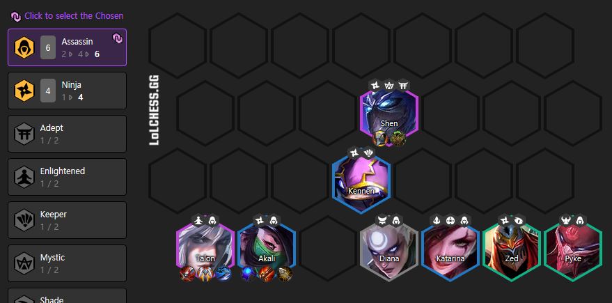 DTCL Mùa 4.5: Hướng dẫn Top đội hình Sát Thủ mạnh nhất bản 11.8 rank Thách Đấu