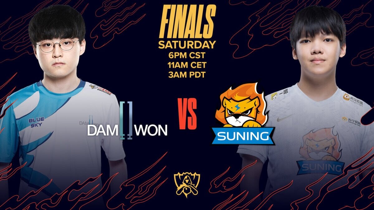 LMHT: Lịch thi đấu trận Chung kết của CKTG 2020 giữa Suning Gaming và DAMWON Gaming