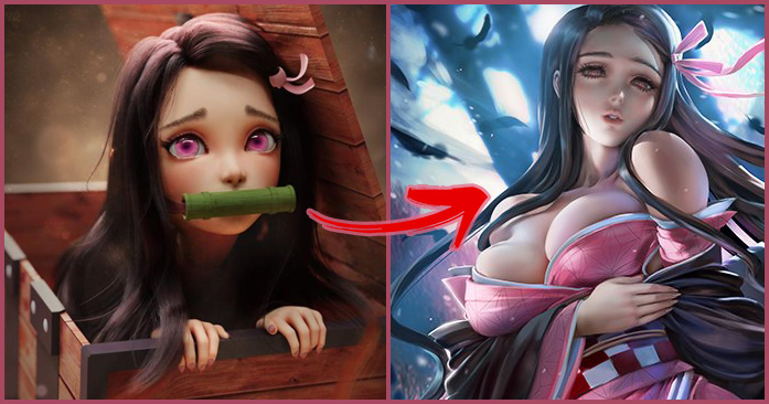 Ngộp thở với loạt fanart Nezuko Kimetsu No Yaiba dậy thì siêu thành công của các artist nổi tiếng