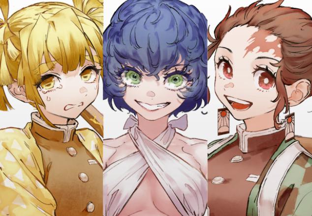 Dắt nhau đi chuyển giới, kiếm sĩ Kimetsu No Yaiba hóa harem cực xinh đẹp: Nhìn Luyến Trụ mà hết hồn!