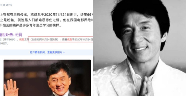 [HOT] Truyền thông Trung Quốc bỗng đưa tin Thành Long đột ngột qua đời vì bệnh nặng?