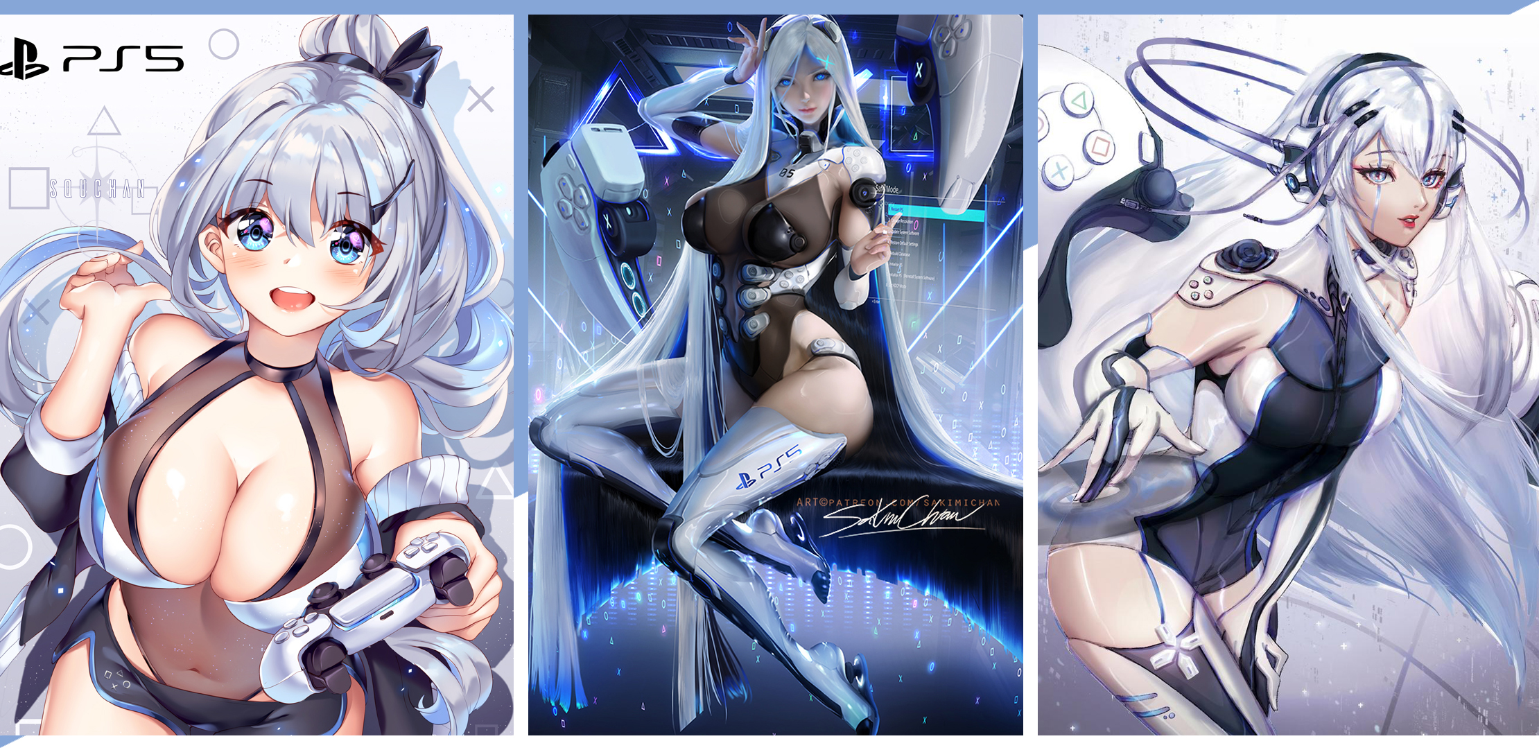 Khi Play Station 5/PS5 "moe hóa" - Trend fanart biến máy chơi game thành "sexy lady" siêu ấn tượng