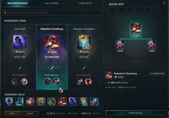 LMHT: Riot Games sẽ thay đổi gợi ý trang bị trong cửa hàng theo những game thủ trình độ cao tại phiên bản 10.25