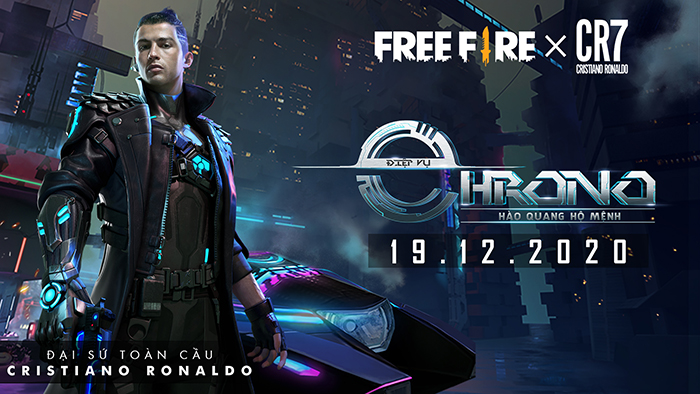 Free Fire đánh dấu màn hợp tác với siêu cầu thủ Cristiano Ronaldo bằng nhân vật Chrono