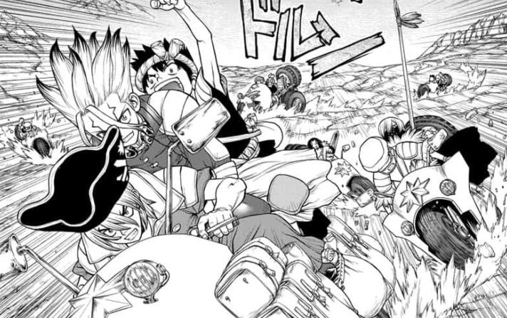 Dự đoán spoiler Dr.Stone chap 179: Biến xe thành cáp treo, Senku vượt núi thành công